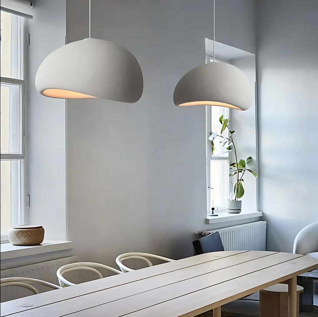 Lampada a sospensione a ciotola in stile Wabi Sabi, plafoniera LED regolabile