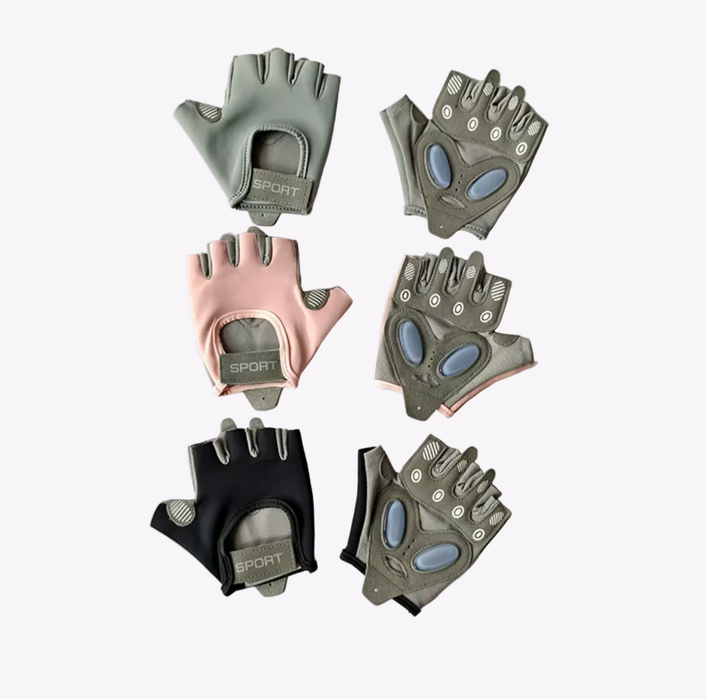 Guantes de entrenamiento antideslizantes con acolchado de agarre de silicona para levantamiento de pesas