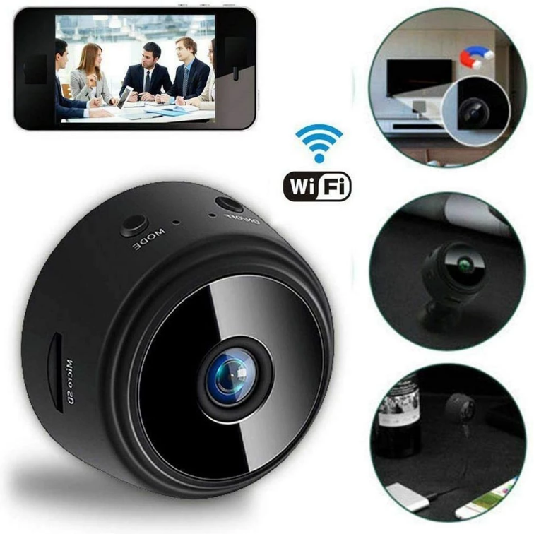 Mini WiFi bezpečnostní kamera s rozlišením 1080P HD, nočním viděním a zvukem