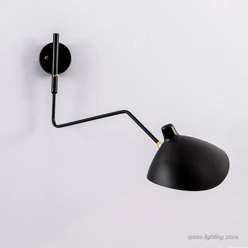 LumiArc Duo Wall Sconce With 1 Or 2 Rotating Arms, Matte Black