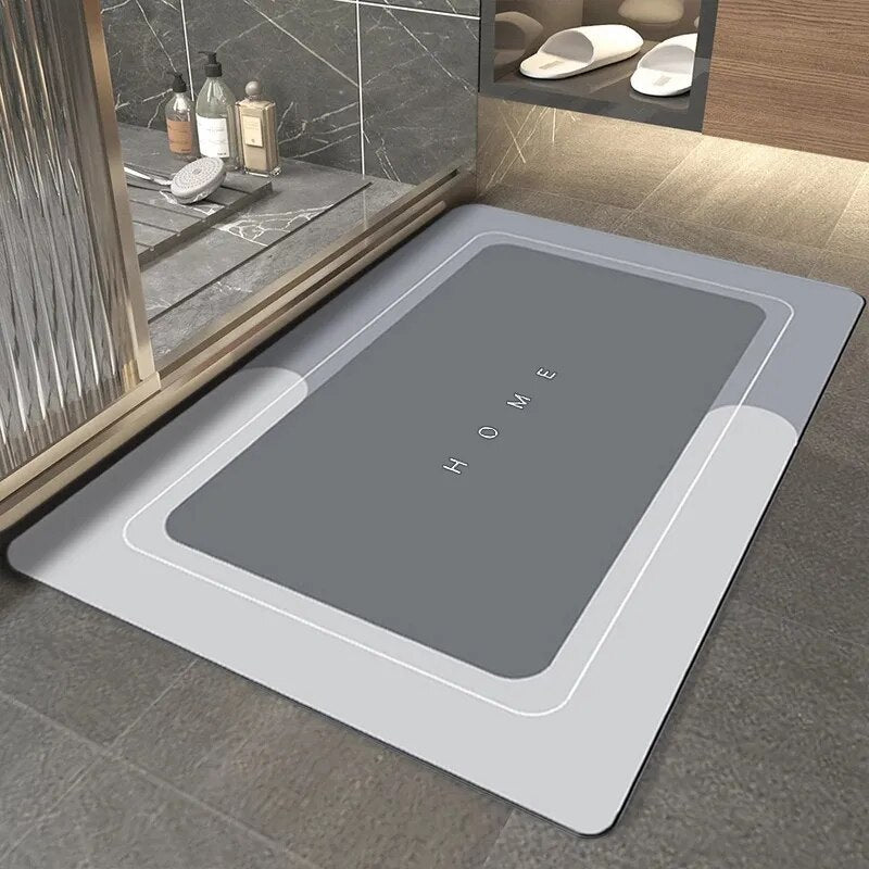 Tapis de sol antidérapant à séchage rapide pour salle de bain, avec dessous à forte adhérence