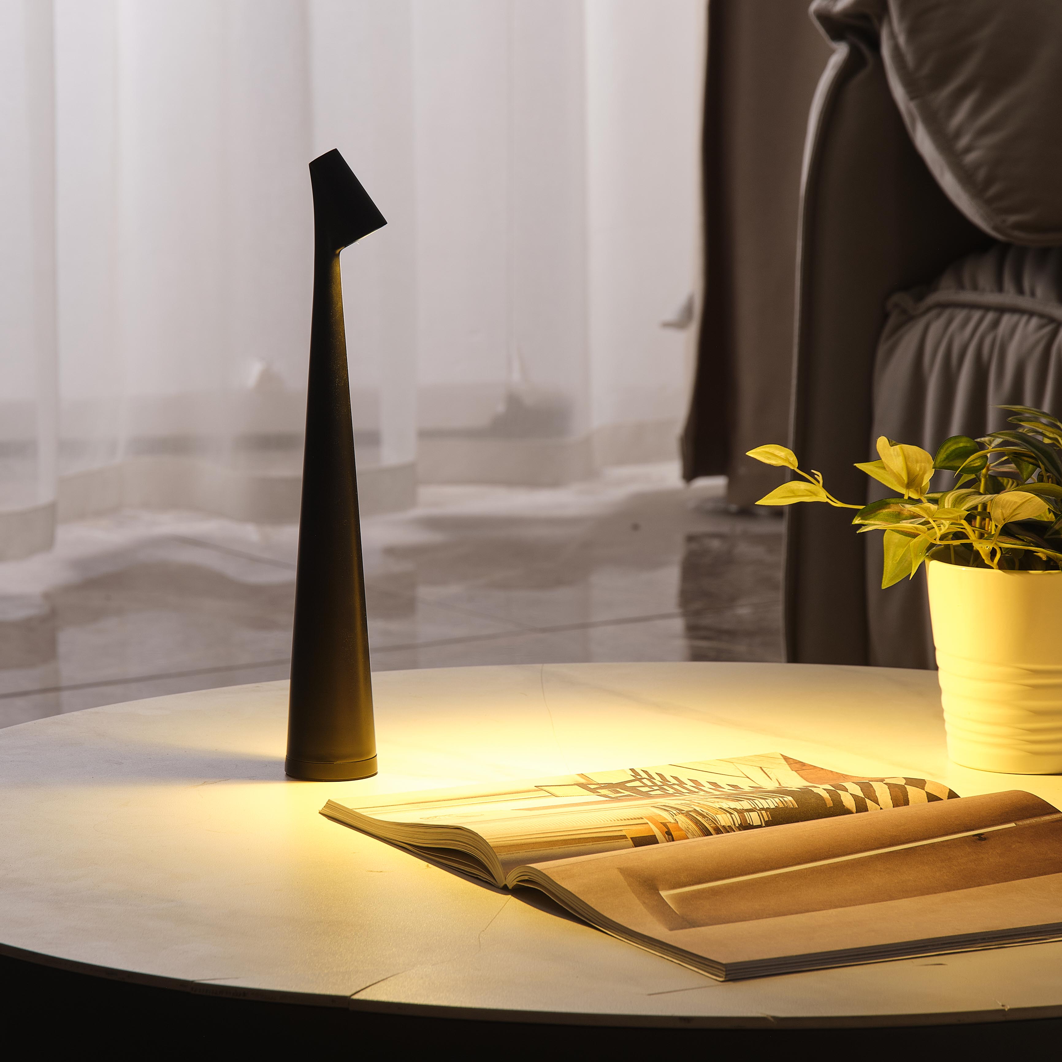 LumaNord oplaadbare tafellamp, warm ledlicht voor dineren en lezen