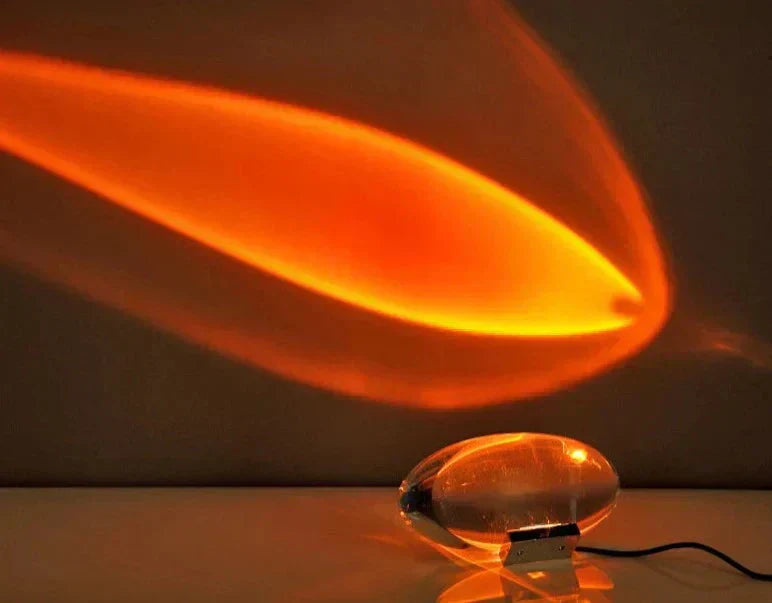 Stolní lampa Solara Crystal s vestavěným hvězdným projektorem