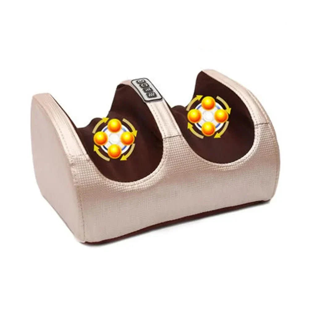 Massajador de pés shiatsu de luxo com função de calor | 12 bolas de massagem 3D e temporizador - Fioriscas