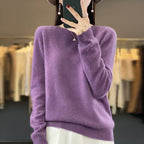 Astraweave Damenpullover aus Merinowolle mit Rundhalsausschnitt für alltägliche Wärme