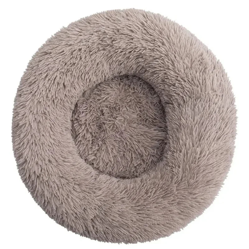 CozySphere Plush Round Pet Bed, Non-Slip Washable Base for Cats and Dogs