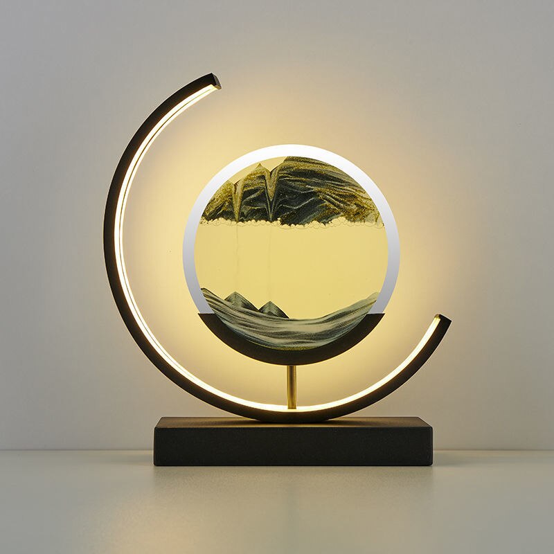 Sand Art Ambient Lamp, TerraGlow Light Sculpture For Calm Rooms