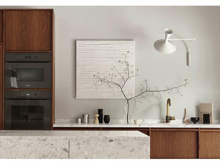 NovaSwing Wall Lamp, Swing-Arm Reach, Plug-In With Frosted Shade