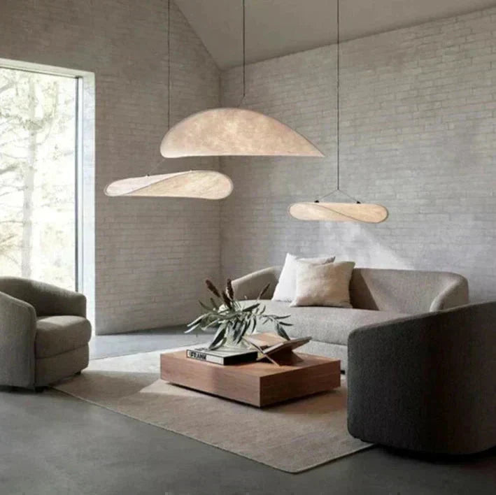 Lyra Hand-Knitted Tyvek LED Pendant Light With Chip Pattern