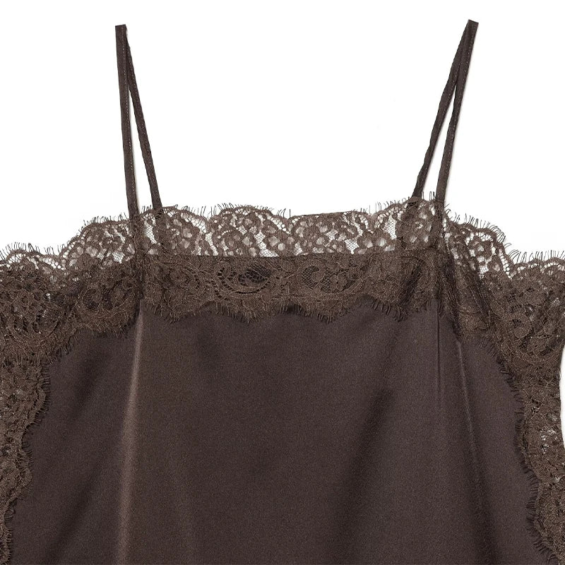 Ensemble Vintage Café Bohème I Haut en Dentelle & Jupe Mi-Longue Chic