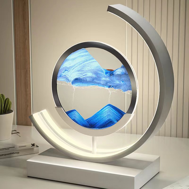 Sand Art Ambient Lamp, TerraGlow Light Sculpture For Calm Rooms