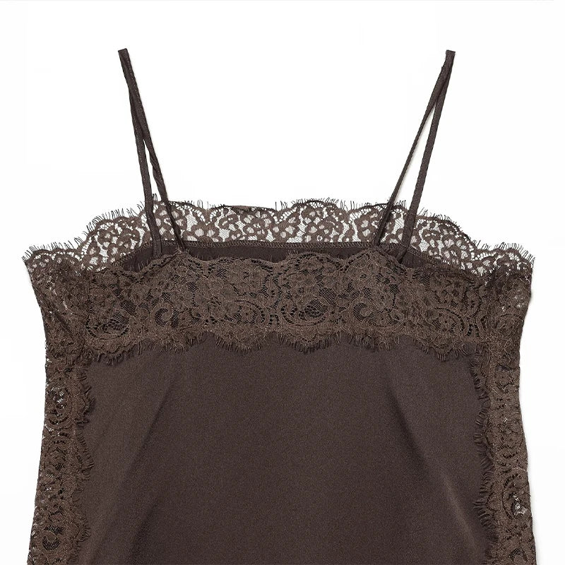 Ensemble Vintage Café Bohème I Haut en Dentelle & Jupe Mi-Longue Chic