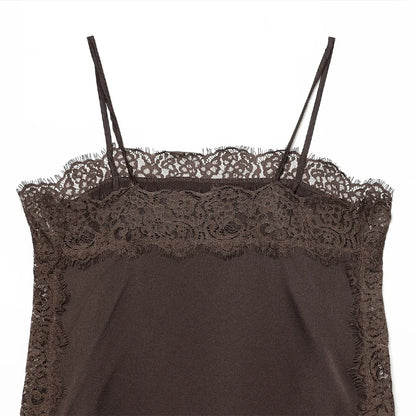 Ensemble Vintage Café Bohème I Haut en Dentelle & Jupe Mi-Longue Chic