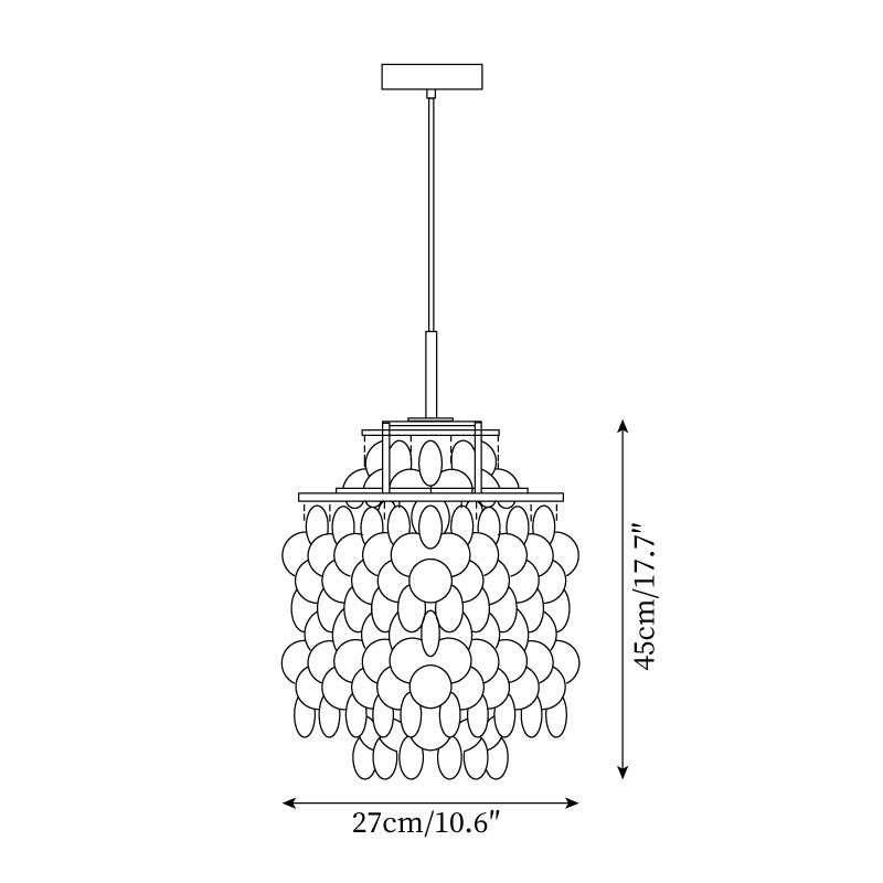 Elios Elegant Capiz Shell Chandelier | Fioriscas