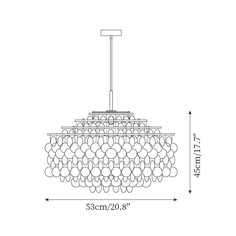 Elios Elegant Capiz Shell Chandelier | Fioriscas