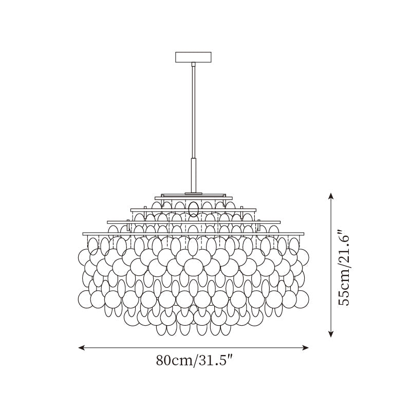 Elios Elegant Capiz Shell Chandelier | Fioriscas