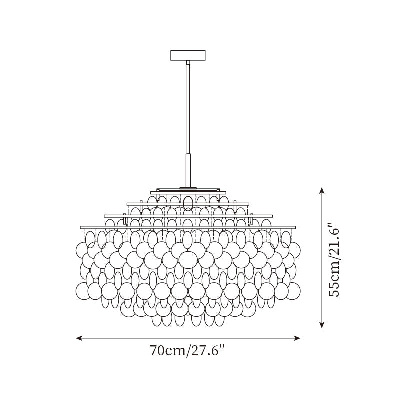 Elios Elegant Capiz Shell Chandelier | Fioriscas