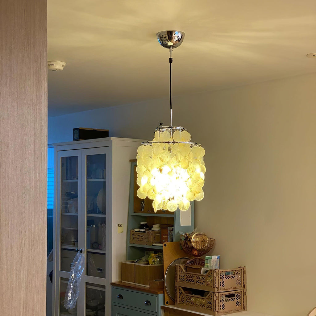 Elios Elegant Capiz Shell Chandelier | Fioriscas