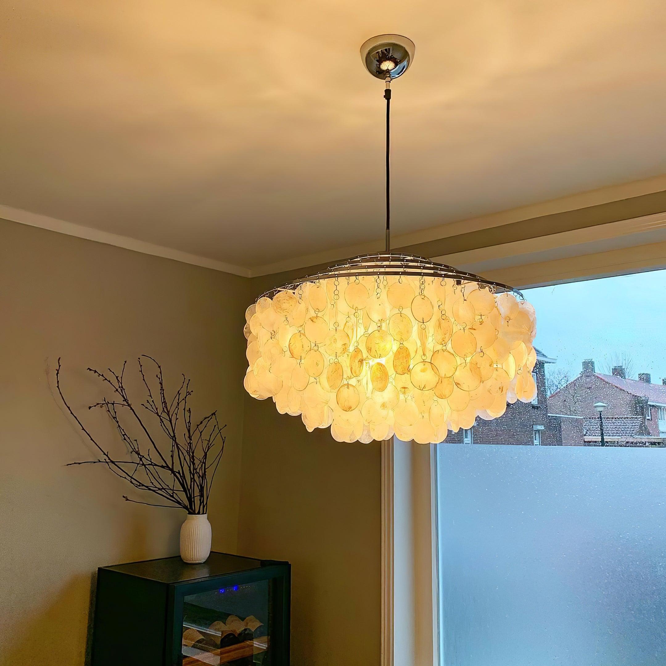 Elios Elegant Capiz Shell Chandelier | Fioriscas