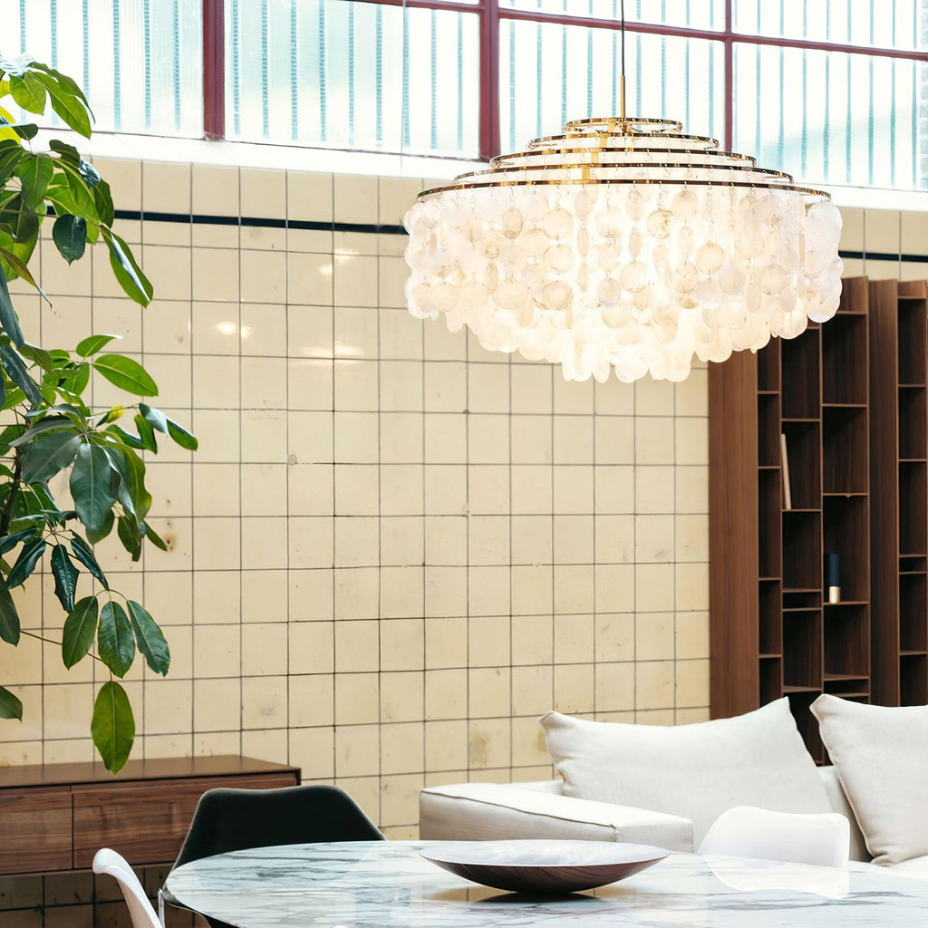 Elios Elegant Capiz Shell Chandelier | Fioriscas