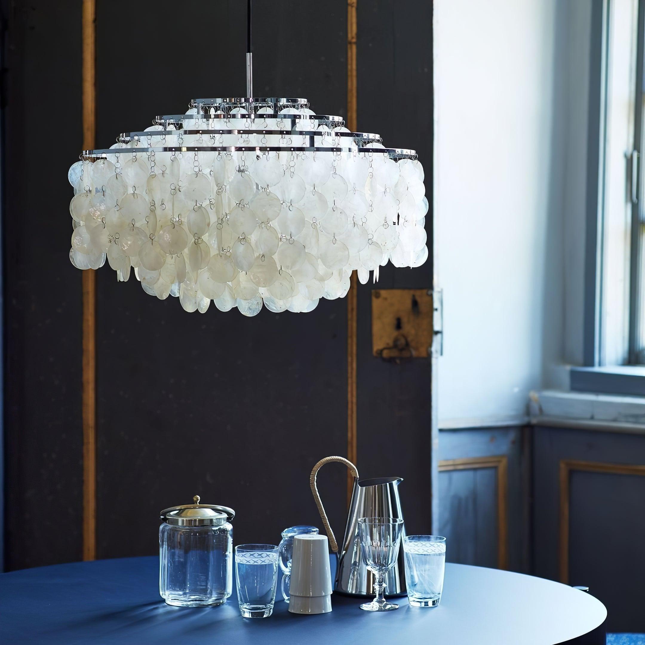 Elios Elegant Capiz Shell Chandelier | Fioriscas