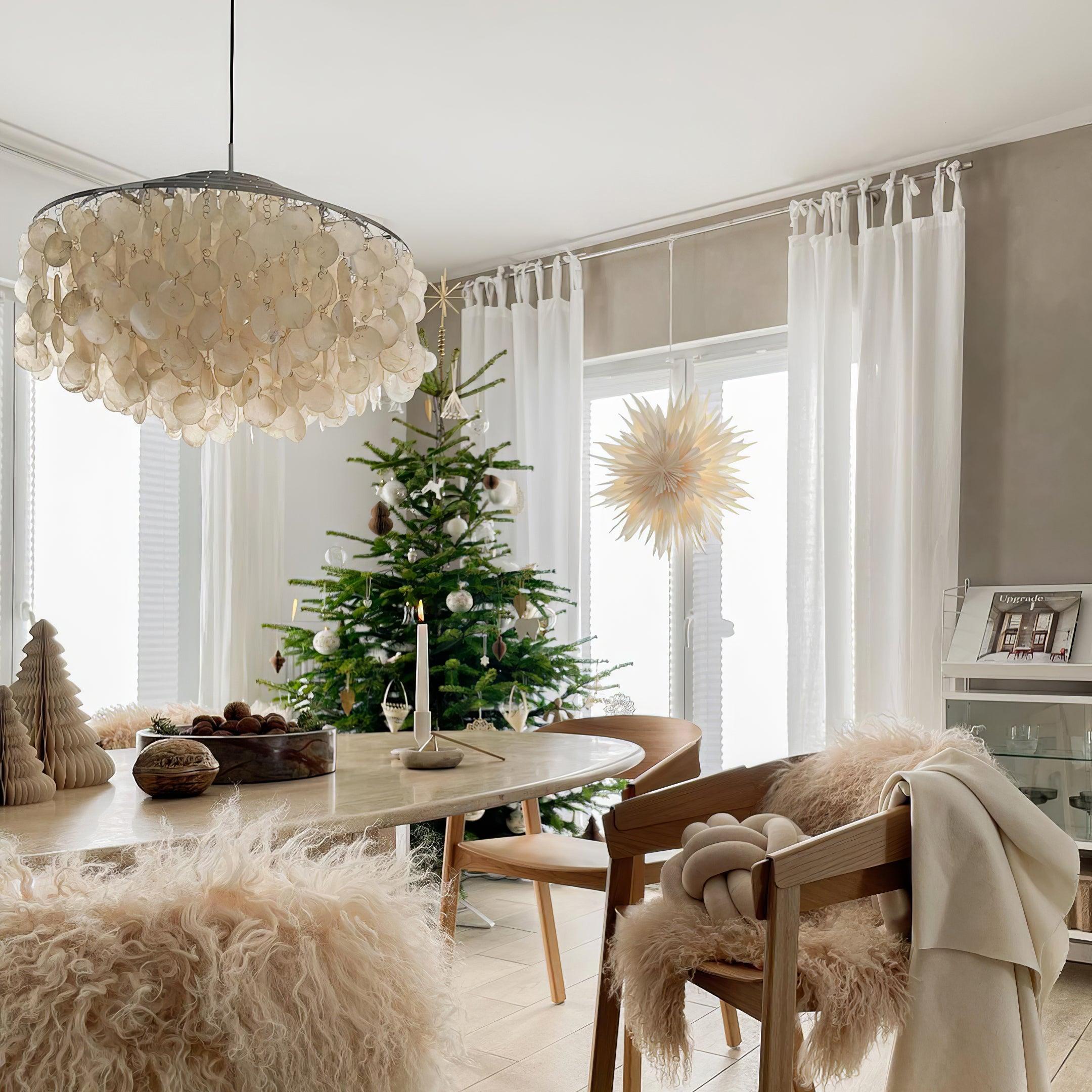 Elios Elegant Capiz Shell Chandelier | Fioriscas