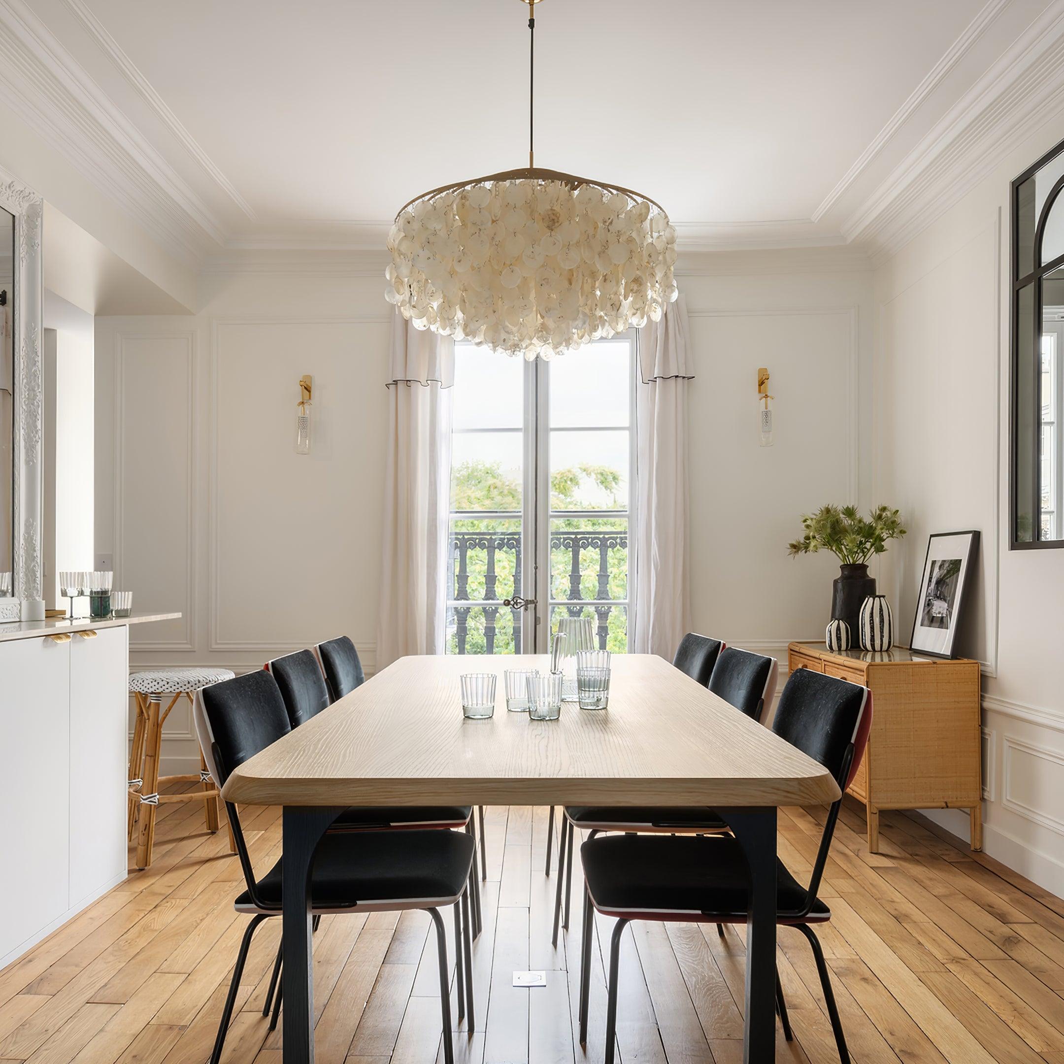 Elios Elegant Capiz Shell Chandelier | Fioriscas