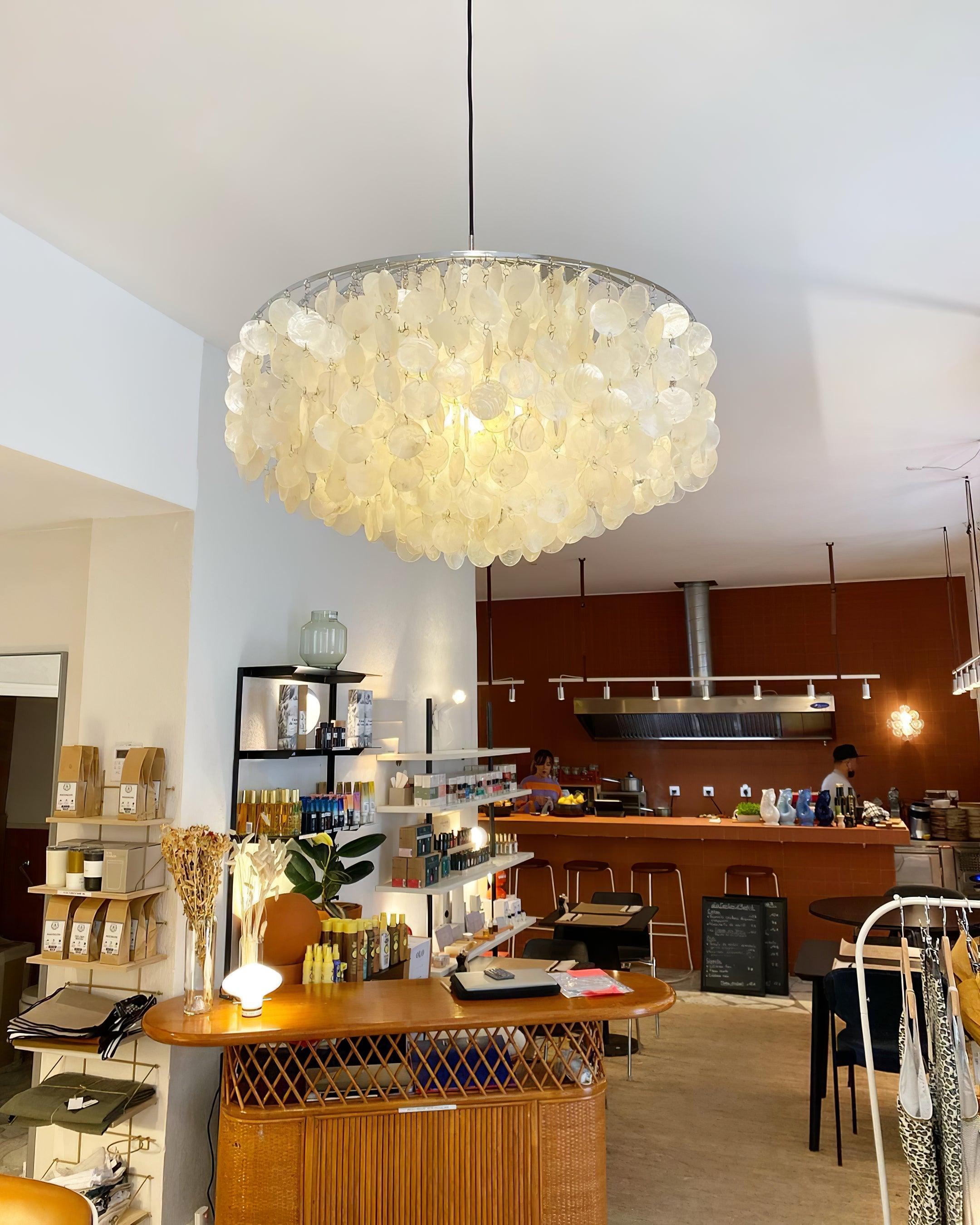 Elios Elegant Capiz Shell Chandelier | Fioriscas