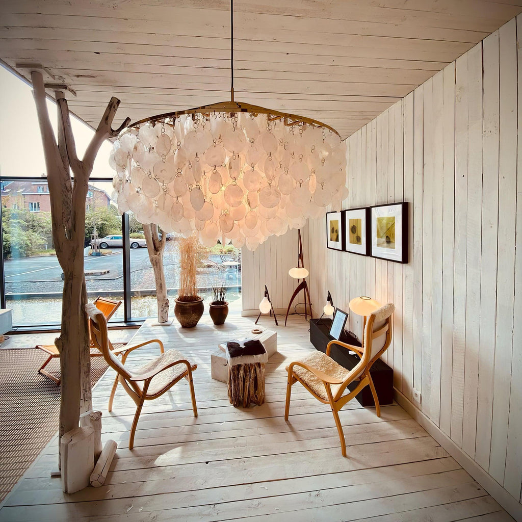 Elios Elegant Capiz Shell Chandelier | Fioriscas