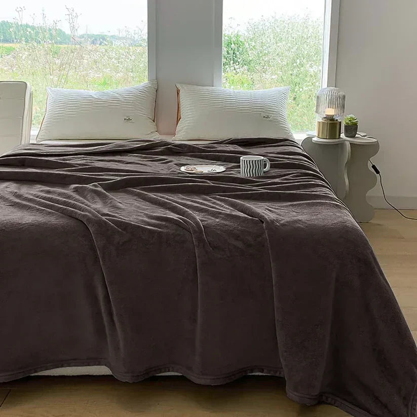 Coperta impermeabile in peluche per due persone, accogliente per uso interno ed esterno