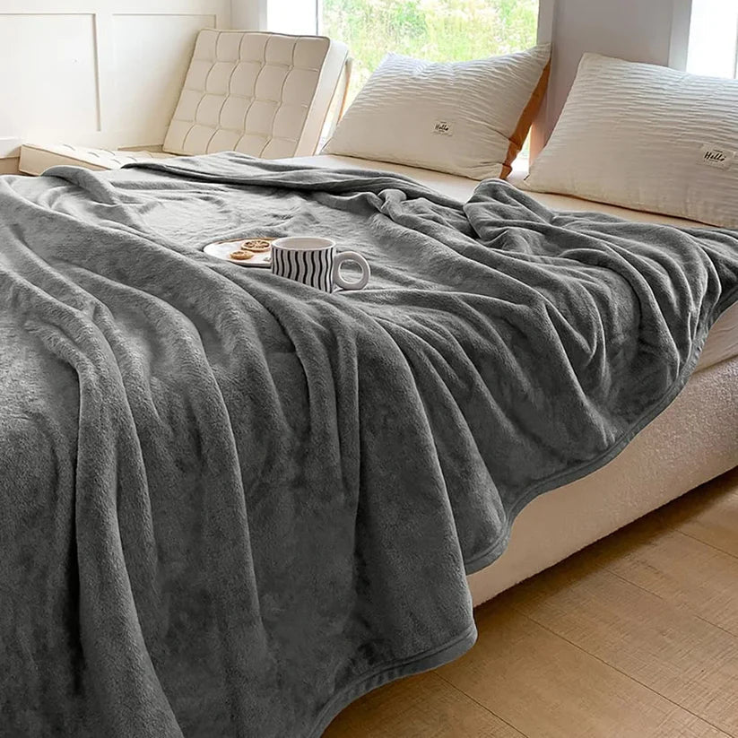 Coperta impermeabile in peluche per due persone, accogliente per uso interno ed esterno