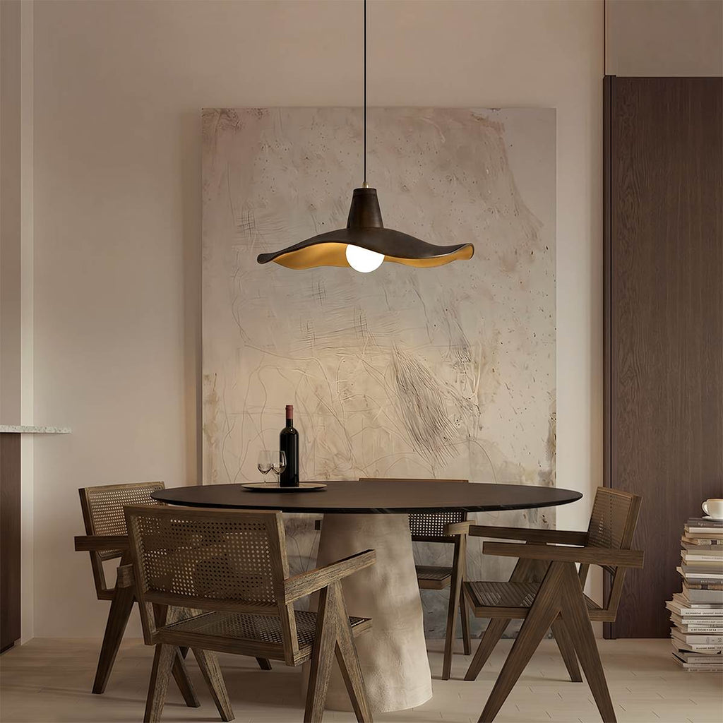 Lámpara colgante nórdica LumaWabi Wabi Sabi para interiores modernos con acabado pulido