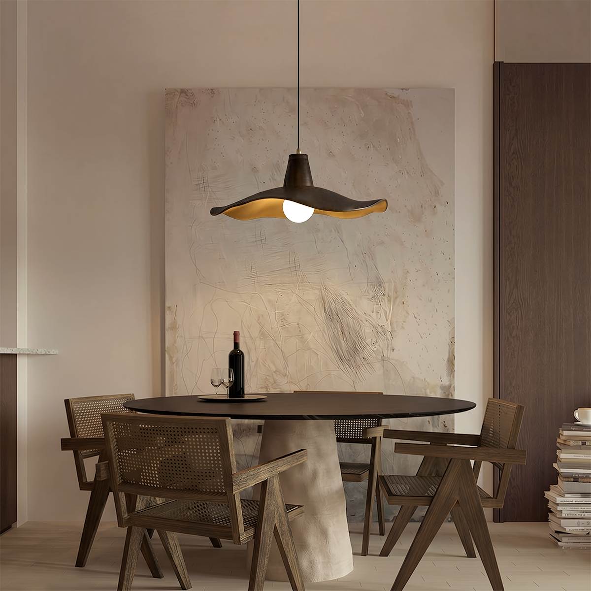Lámpara colgante nórdica LumaWabi Wabi Sabi para interiores modernos con acabado pulido