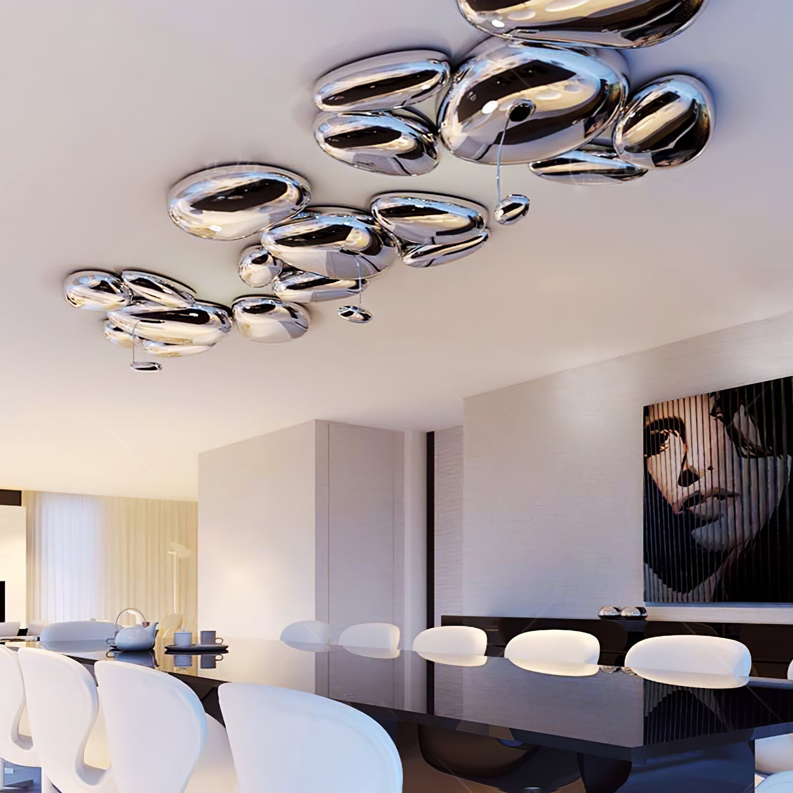 Lava Contemporary Skydro Ceiling Light Smoke Gray | Fioriscas