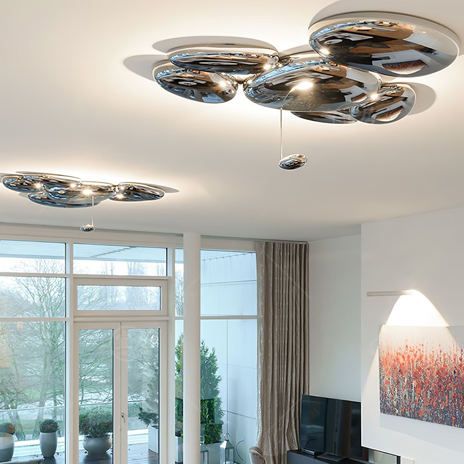 Lava Contemporary Skydro Ceiling Light Smoke Gray | Fioriscas