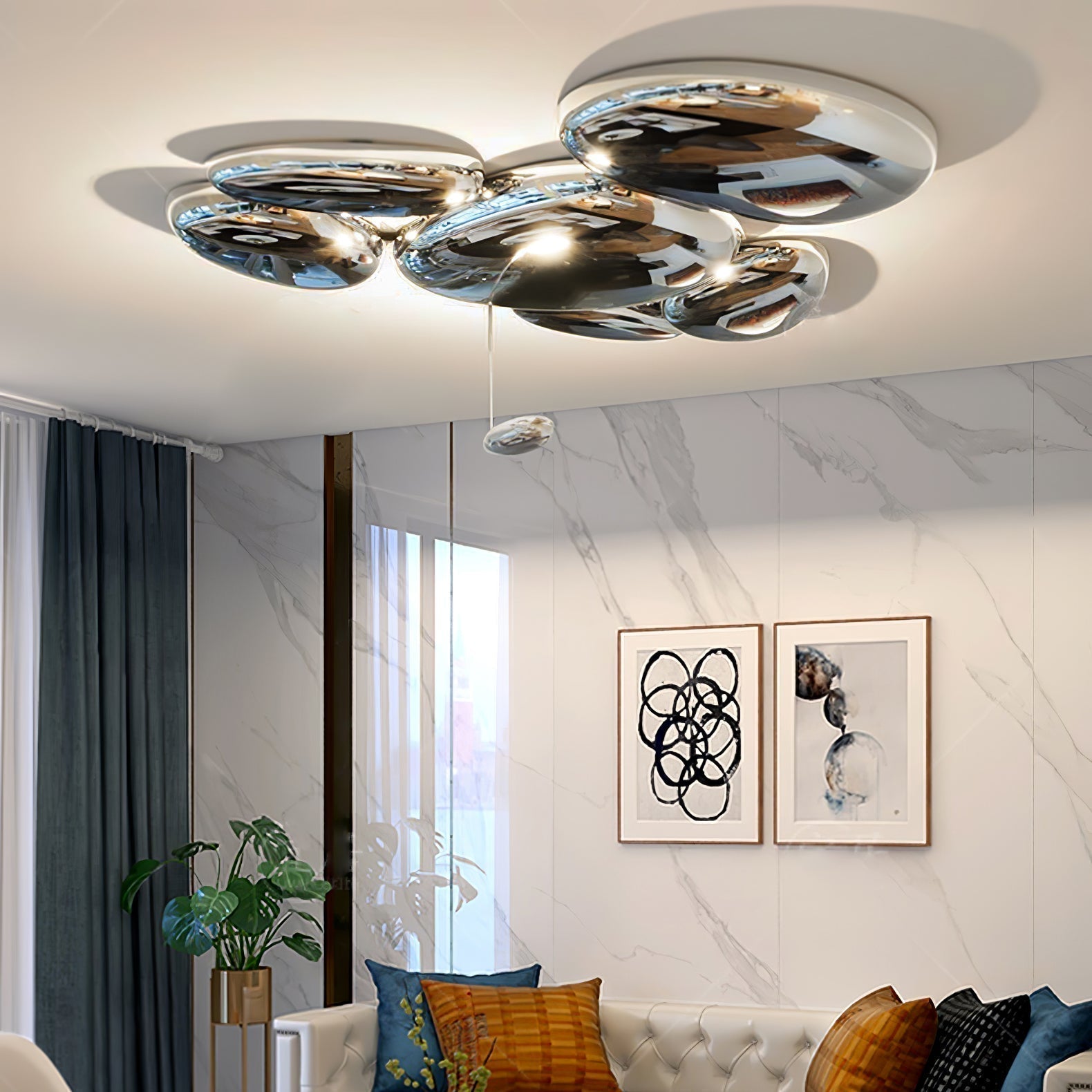 Lava Contemporary Skydro Ceiling Light Smoke Gray | Fioriscas