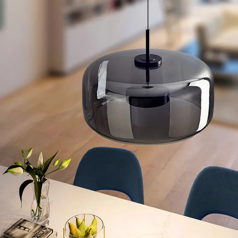 Candeeiro de Teto Dome SleekChic, Vidro Fosco, Regulável