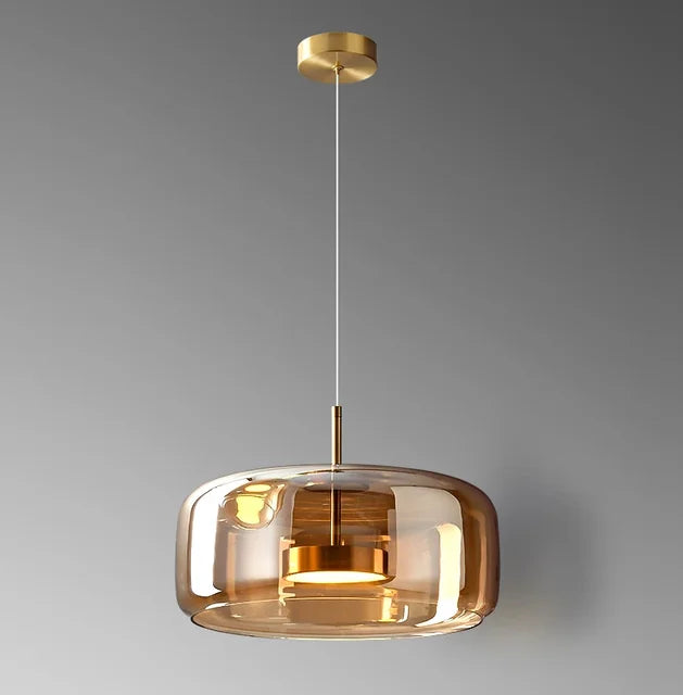 Candeeiro de Teto Dome SleekChic, Vidro Fosco, Regulável