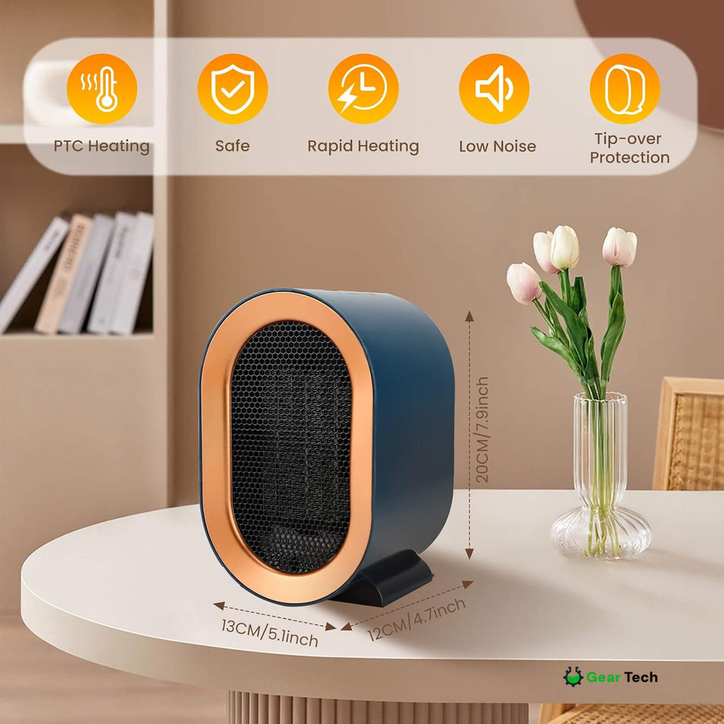 Riscaldatore Elettrico Compatto in Ceramica PTC per Spazi Ridotti, NexaHeat