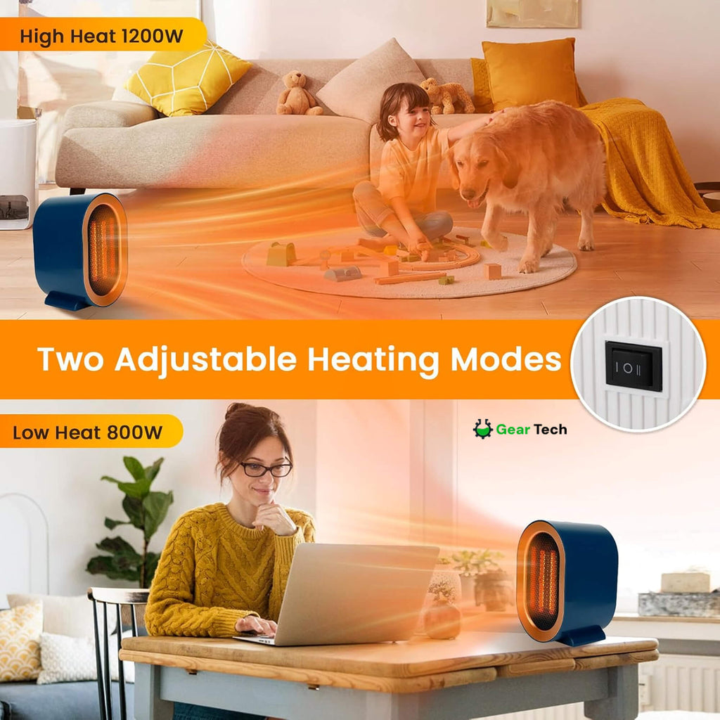Riscaldatore Elettrico Compatto in Ceramica PTC per Spazi Ridotti, NexaHeat