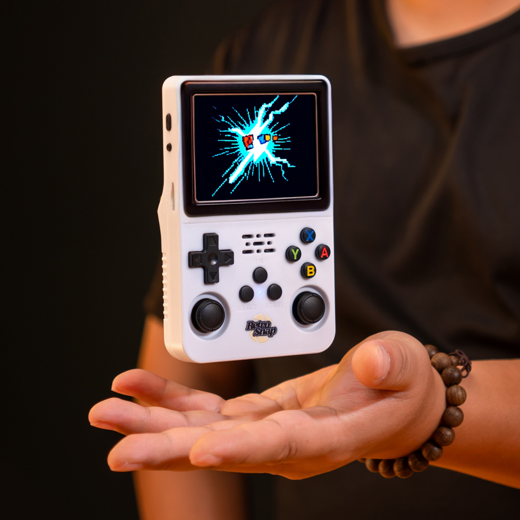 KairoPlay håndholdt lommekonsol i retrostil, indbygget spilbibliotek, HDMI
