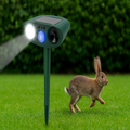 Rabbit Repeller, Solar-Powered Ultrasonic Garden Stake With Flashing Light
