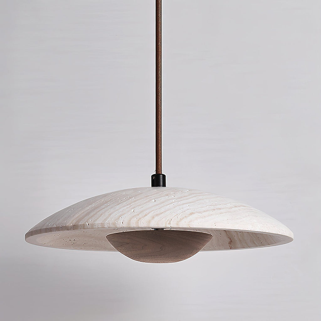 Zodore Wide-Brim Travertine Pendant Light | Fioriscas