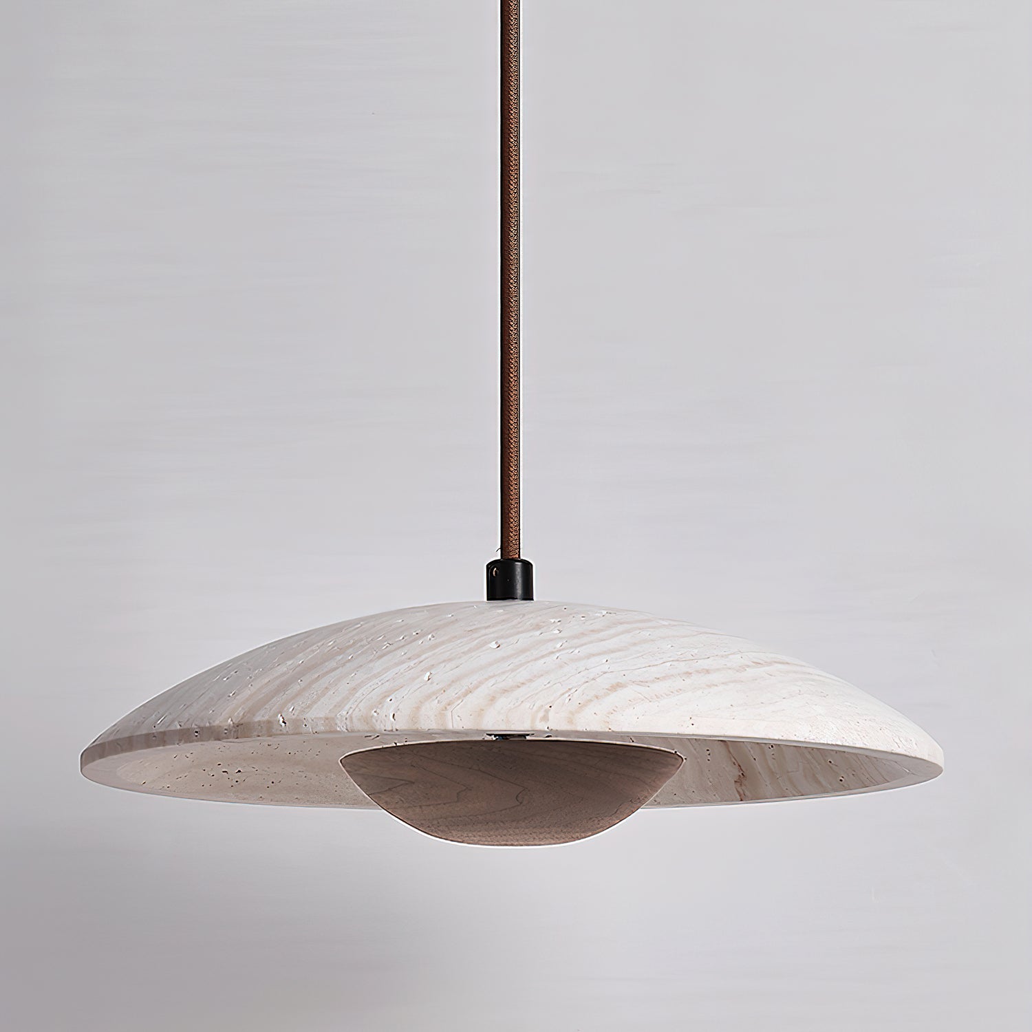 Zodore Wide-Brim Travertine Pendant Light | Fioriscas
