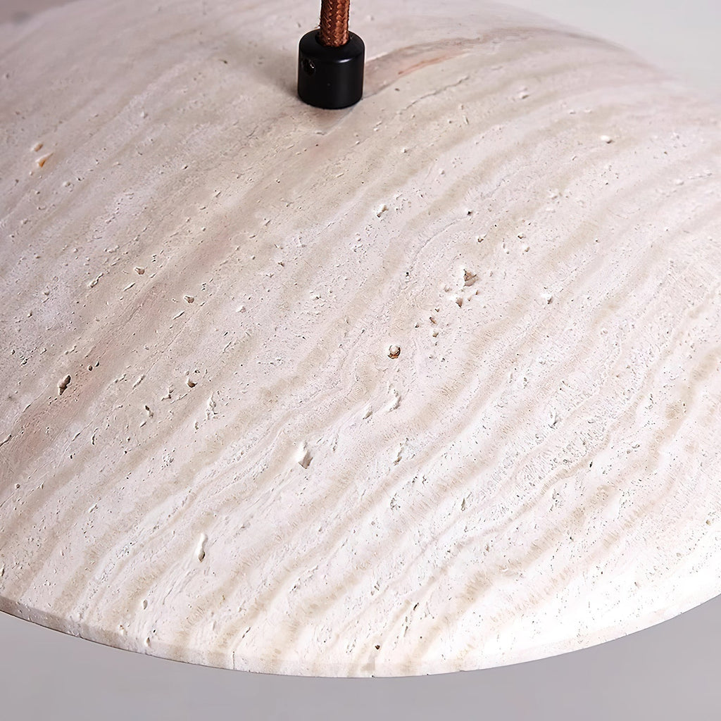 Zodore Wide-Brim Travertine Pendant Light | Fioriscas