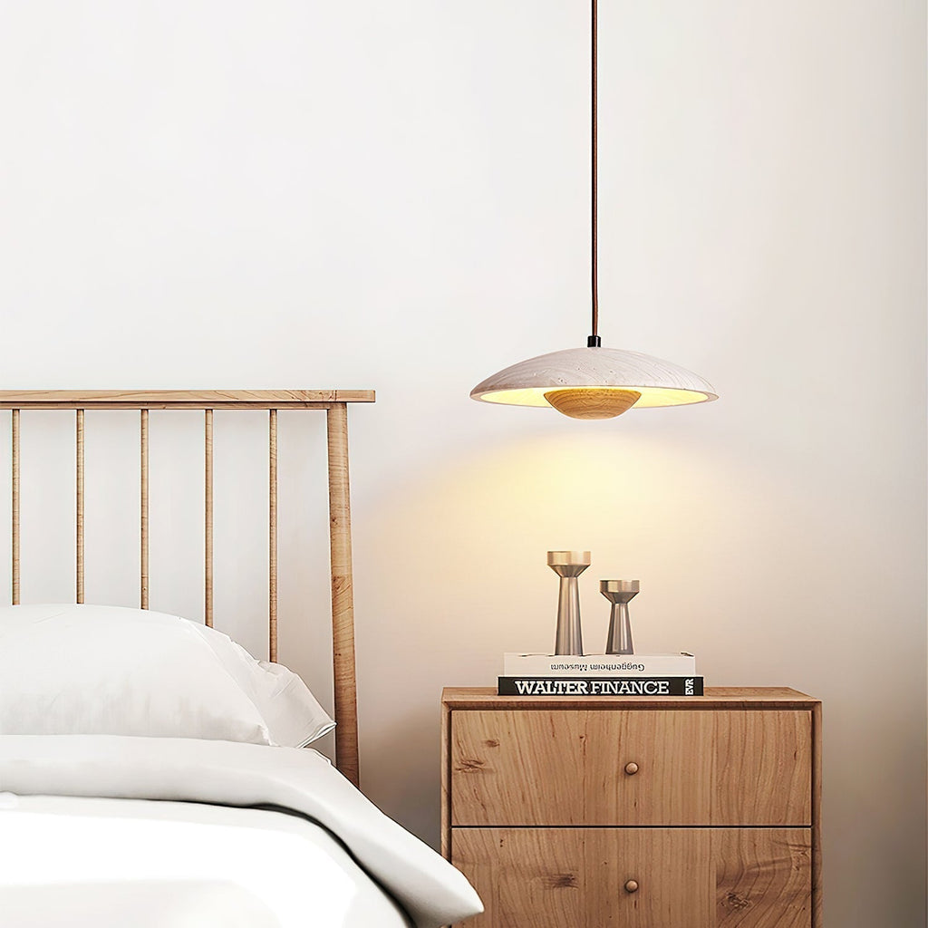 Zodore Wide-Brim Travertine Pendant Light | Fioriscas