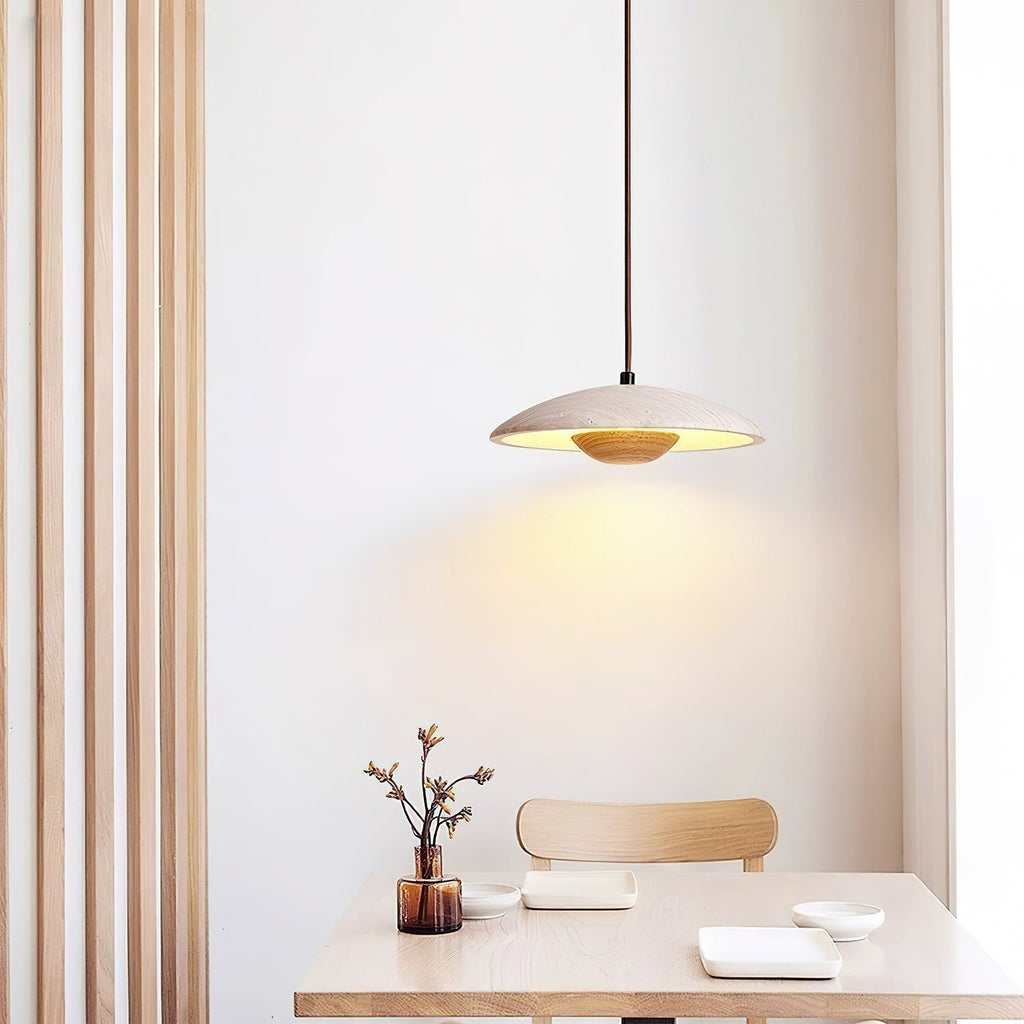 Zodore Wide-Brim Travertine Pendant Light | Fioriscas