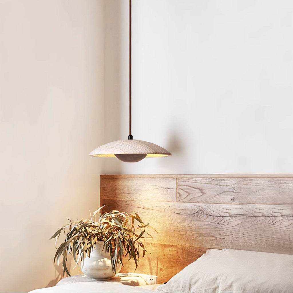 Zodore Wide-Brim Travertine Pendant Light | Fioriscas