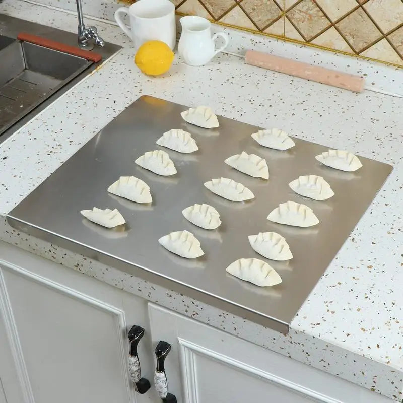 Tabla de cortar de acero inoxidable antideslizante Aureo para preparar pescado y carne