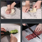 Tabla de cortar de acero inoxidable antideslizante Aureo para preparar pescado y carne